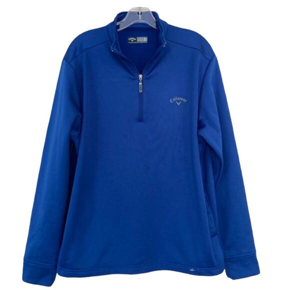 Callaway Blue Quarter Zip Sweater Sz M - Picture 1 of 8
